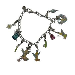 Disney Jewelry Disney Tinkerbell Charm Bracelet Silver Tone